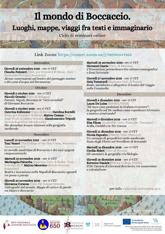 Il mondo di Boccaccio. Luoghi, mappe, viaggi fra testi e immaginario