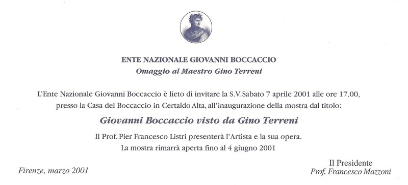 Giovanni Boccaccio visto da Gino Terreni
