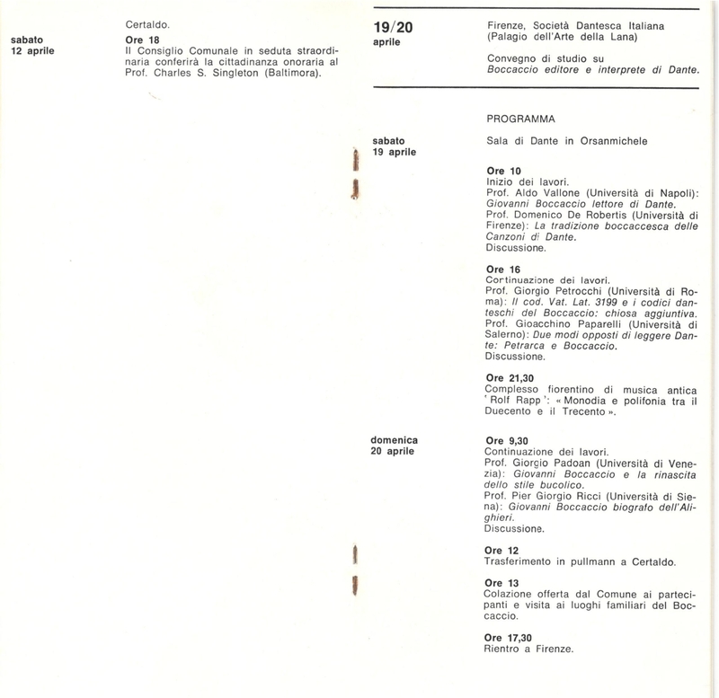 Boccaccio editore e interprete di Dante